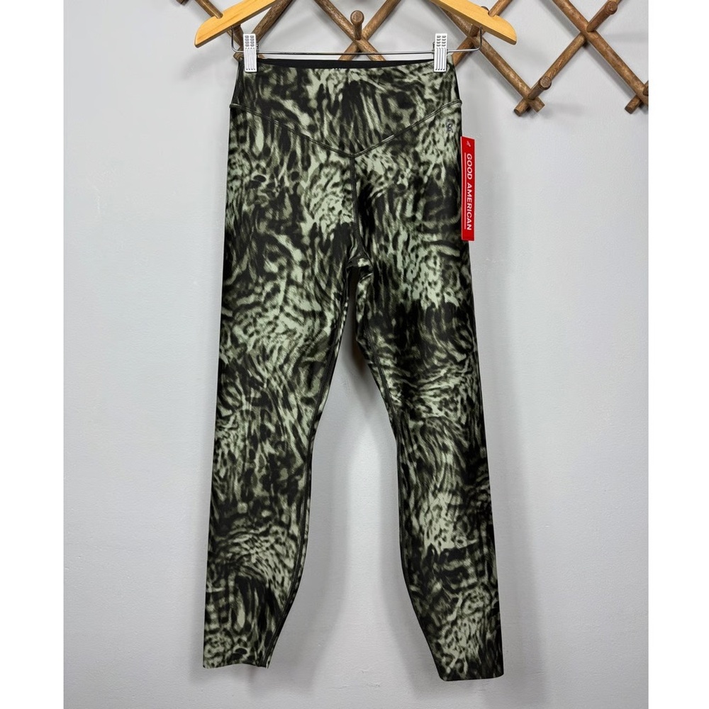Good American Green Patterned Joggers